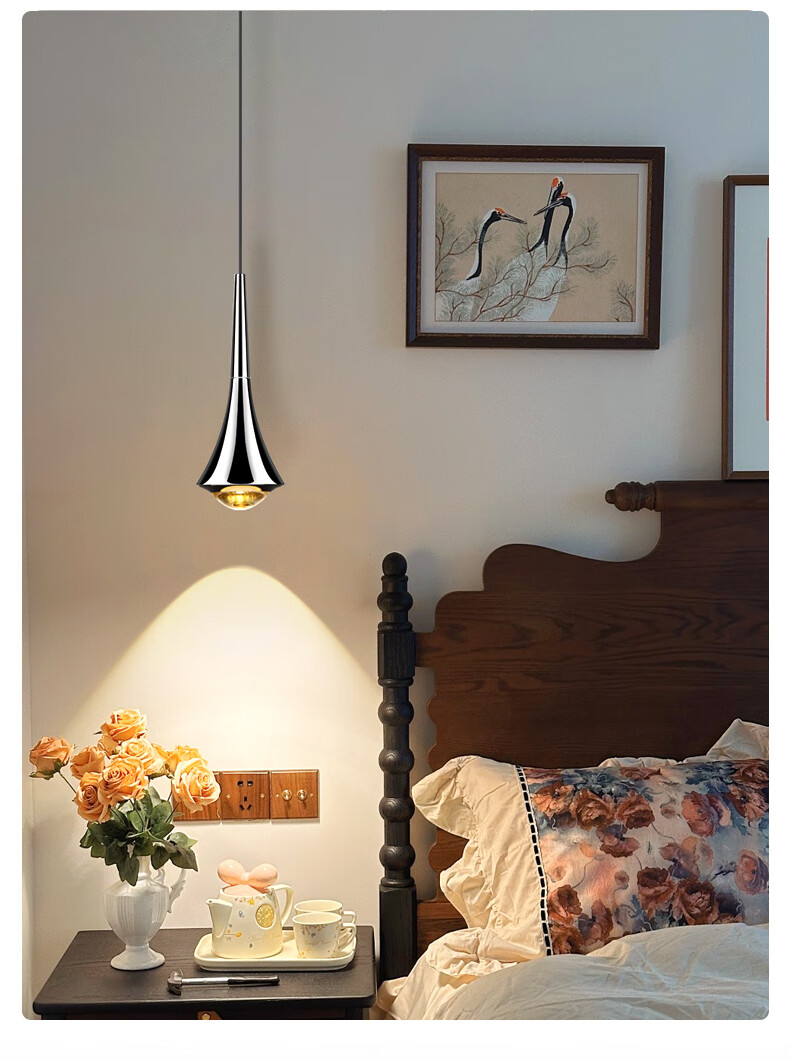 Dengling Full Spectrum Bedside Pendant Light, Modern Minimalist Bedroom Luxurious Touch Sensor Light for Living Room And Entryway 11