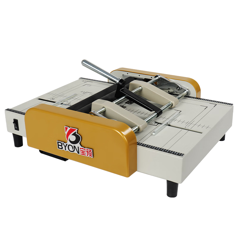 BYON ZY-10G Folding Machine, Office Electric Folding All-In A3 Folder, Manual Stapler Instructions, Folding Leaflet A4 Saddle-Stapling Machine, Government Document Saddle-Stitching Machine with Binding Staples