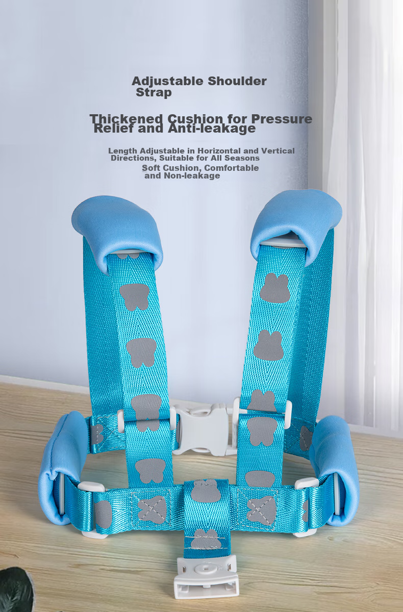 Hengkaili Children's Anti-Lost Strap with Leash, Kids' Anti-Lost Wristband, Baby Walking Aid, Anti-Lost Reflective Harness, Blue 4