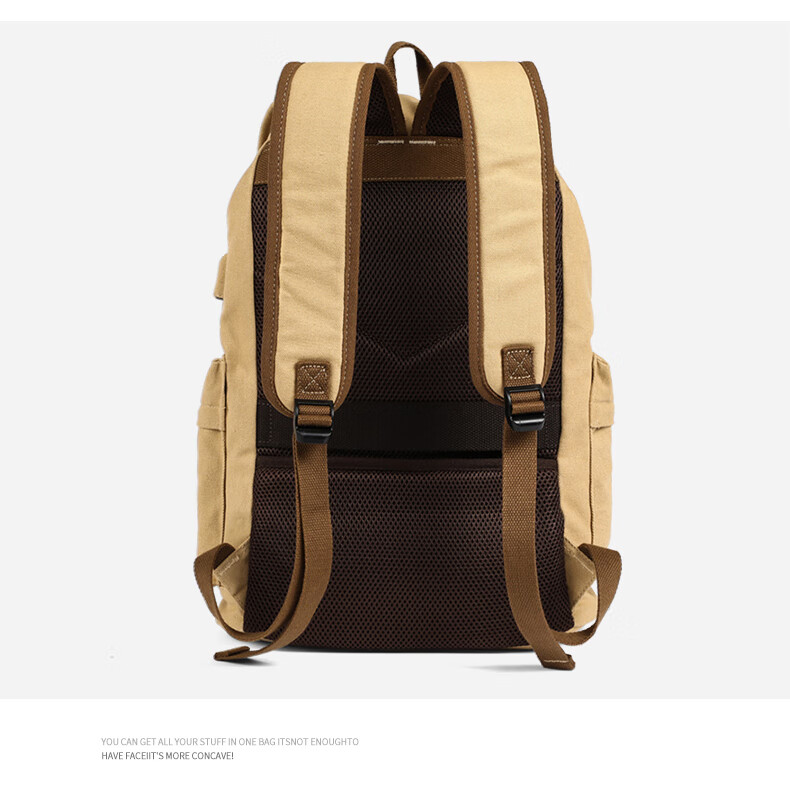 Viney Canvas Backpack for Men And Women, Travel Bag, School Bag, Large Capacity Laptop Bag for College Students, High School And Middle School Students, Hiking Bag, Luggage Bag, Fashionable Casual Business Trip Outdoor Travel Backpack 4