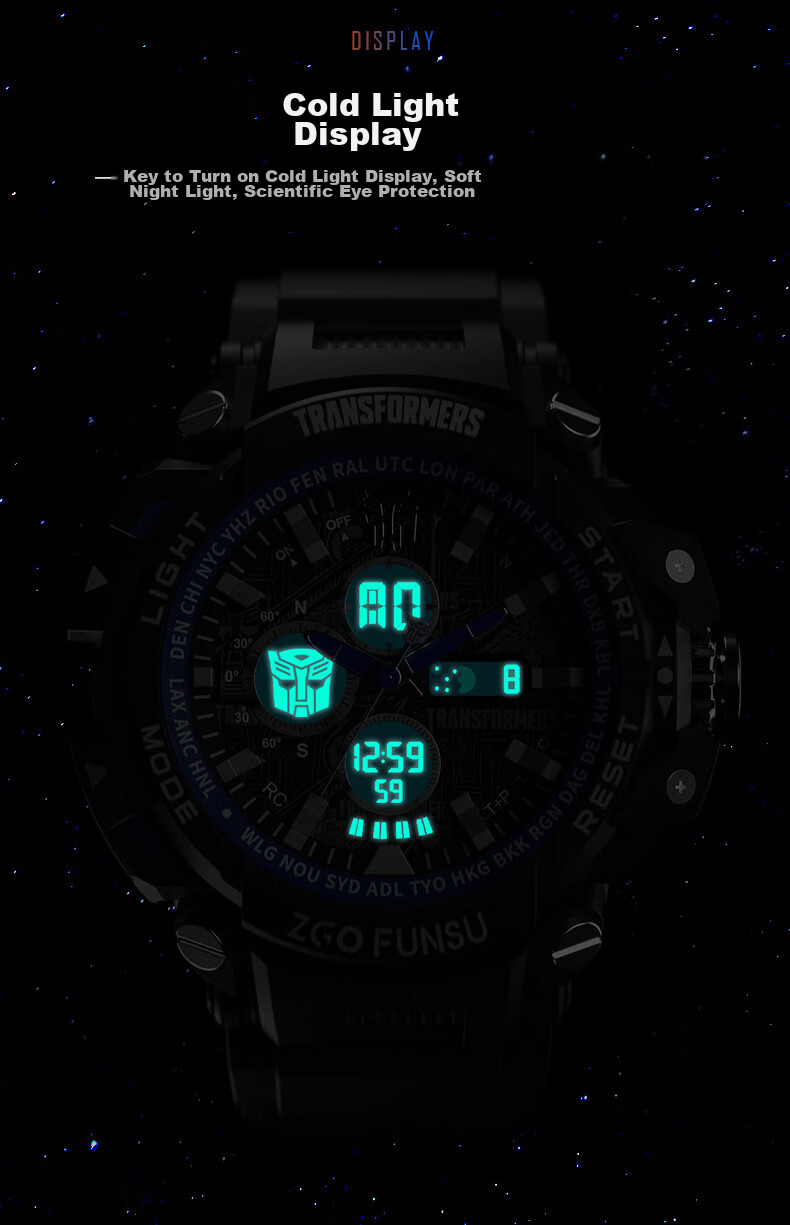 ZGO Sports Outdoor Multifunctional Digital Watch, Military Tactical Specialized Watch for Enlisted Soldiers, Mechanical Watch for Middle And High School Students, Men's Style 5