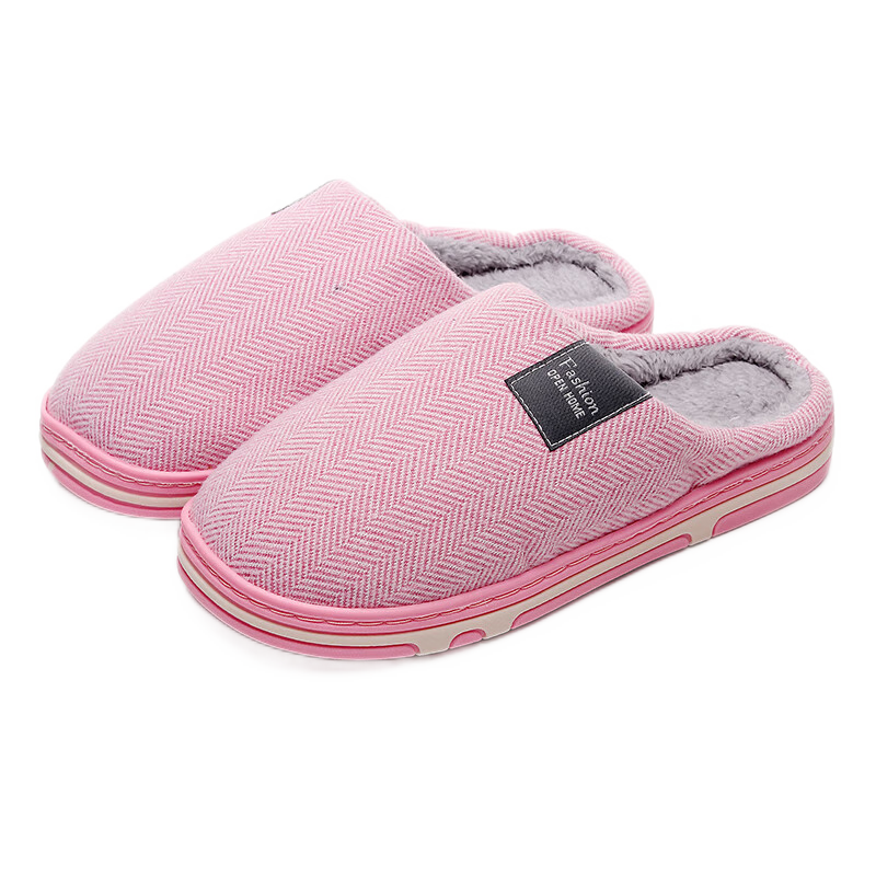 GUOLUOFEI Spring Men's Indoor Home Slippers, Women's Spring And All-Season Oversized Home Slippers, Pink, Size 40-41