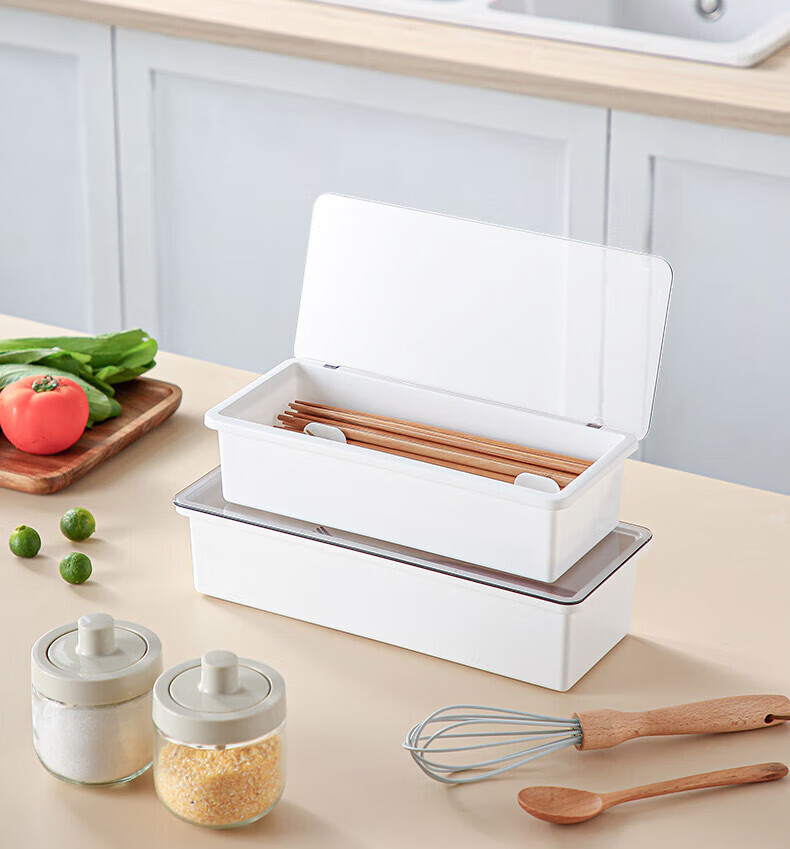 YIJUKE [Wall-Mountable/Countertop] No-Drill Chopstick Storage Box, Draining Chopstick Tube, Chopstick Organizer Rack, Chopstick Cage, Wall-Hanging Style 9