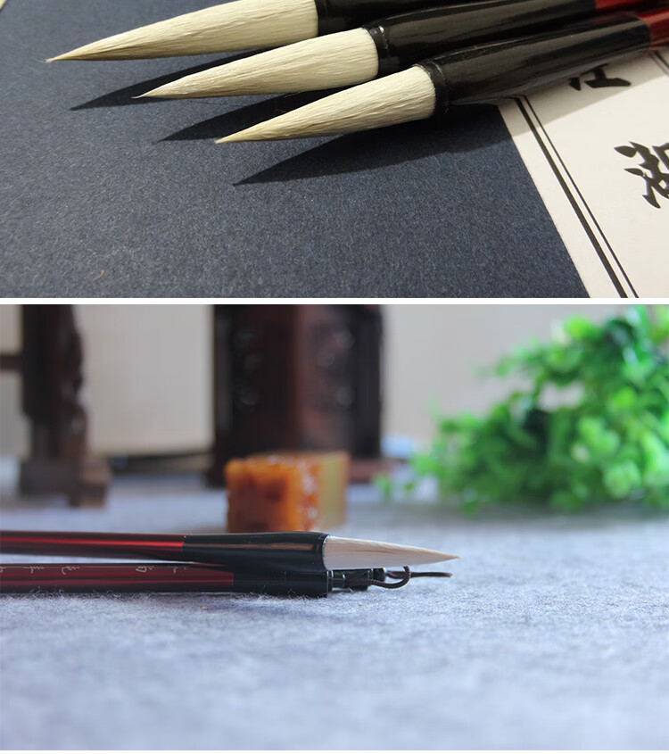 Fenshang Calligraphy Brush Pen, Pure Goat Hair, Large Regular Script, for Students, Children And Beginners' Calligraphy Practice, Tip Length Approximately 4cm 4