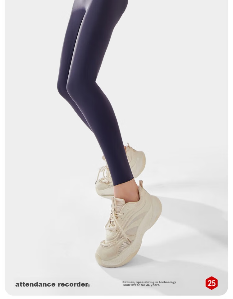 MiiOW 210g Bare-Feel Shark Leggings for Women, High-Waisted All-Season Butt-Lifting Elastic Running Fitness Pants, Tight Yoga Pants 2