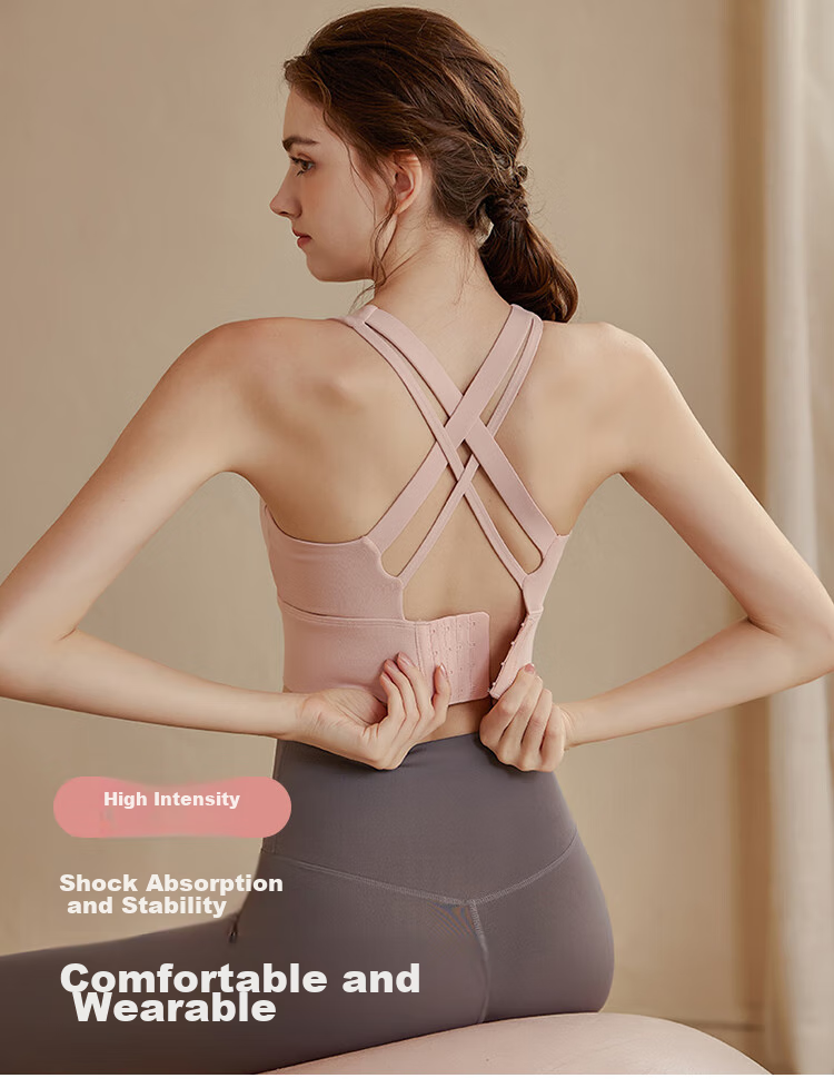 XUEXIMAN Sports Bra, Yoga Bra, No Need to Wear Bra, High-Intensity Shock-Absorbing, Push-Up, Professional Pilates, Suitable for Outdoor Wear, Women's Vest 1