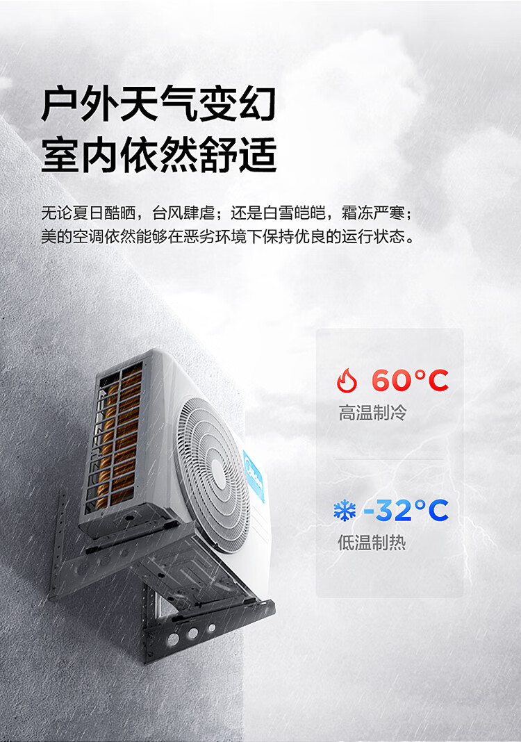 美的 锐云 3匹 新国标一级能效 能效比4.39 变频空调 图9