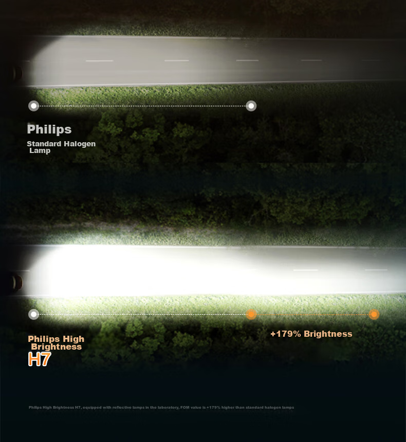 PHILIPS LED Car Headlights, High Brightness H4 Bulb, Halogen Upgrade Version, for Baojun 730, Geely Dihao, Lingdong 8