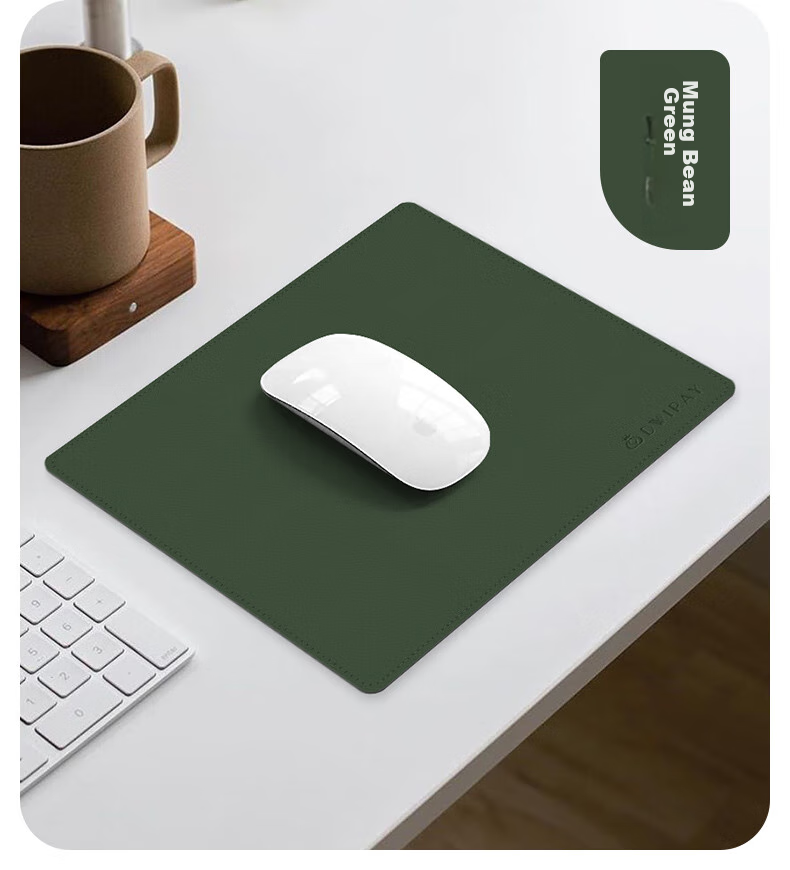 DiyiGongfang Mouse Pad, Small Desk Mat, Laptop Pad, Office Mat, Gaming Mouse Pad, Portable Desktop Pad, Writing Pad, Leather Stitched Round (Diameter 210mm) 14