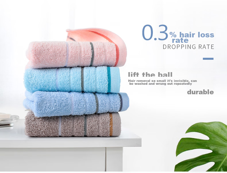Grace Pure Cotton Couple Towels, Adult Soft Absorbent Terry Striped Face Towels for Men And Women, 10 Pieces, 80g/piece, Sports 9