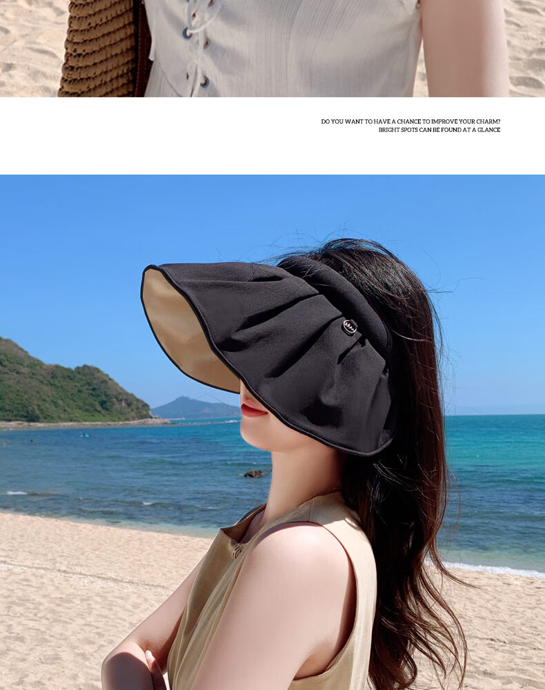 XUEXIMAN Sun Protection Hat for Women, Summer UV-Resistant Shell Sun Visor, Face-Covering Wide-Brimmed Cycling Cap 11
