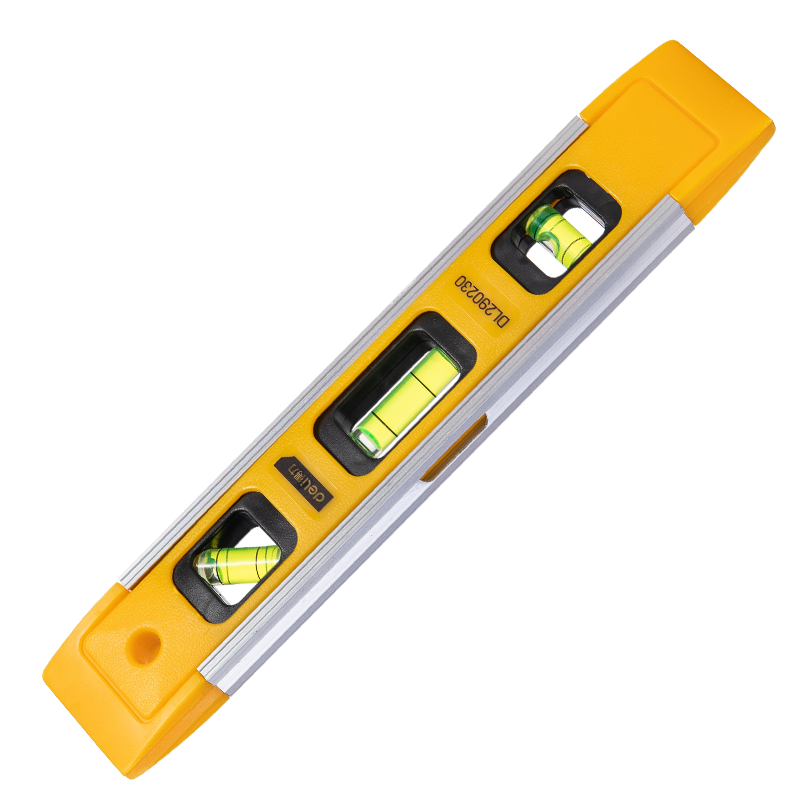 Deli High-Precision Strong Magnetic Level Ruler, Inclinometer, Mini Tool, Multifunctional Angle Measuring Ruler