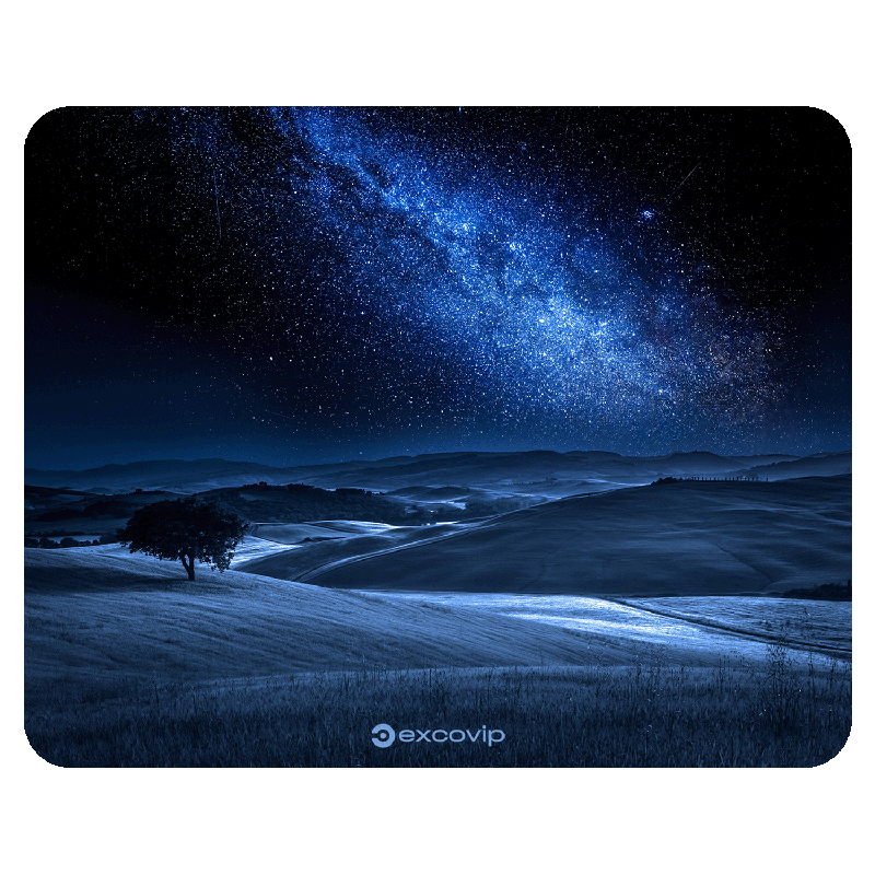 EXCO Glass Mouse Pad, Professional E-Sports Gaming Photovoltaic Mouse Pad, Hard Colorful Mat for Computer Office Laptop, Medium And Small Size 250*200mm, Blue Aurora 0099
