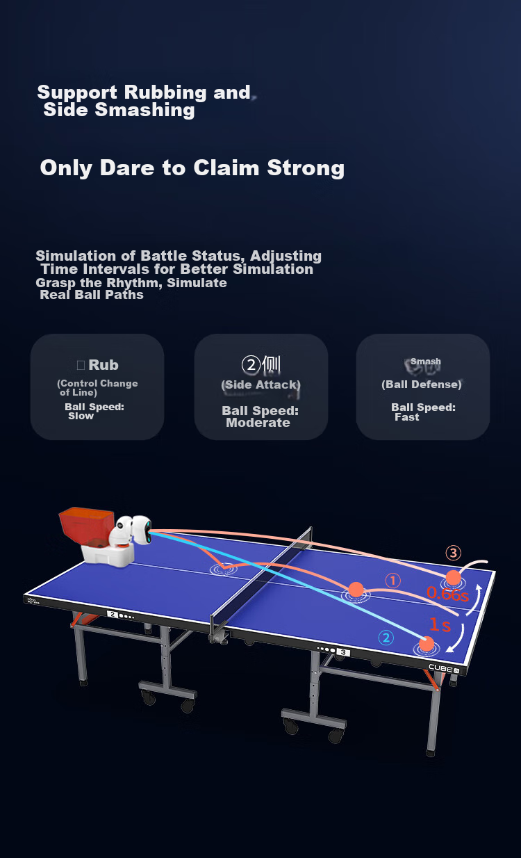 Pongbot NOVA Table Tennis Ball Machine, Portable Smart Table Tennis Training Device for Adults at Home, Ball Launcher 7