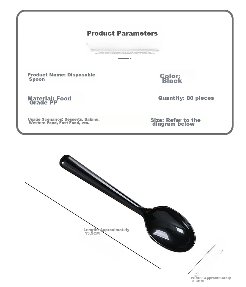 Fangcaodi Disposable Spoons, Biodegradable Long-Handled Soup Spoons, Rice Spoons, Dessert And Ice Cream Spoons, Individually Wrapped, 50 Pieces 6
