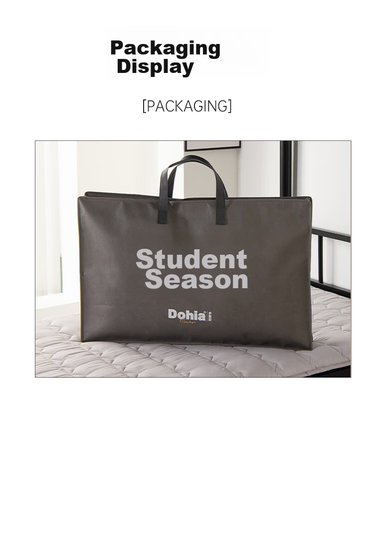 Dohia Home Textiles Student Dormitory Set of Six Pieces (All-Cotton Bedding Three-Piece Set + Quilt + Pillow Core + Mattress) Blanket 20