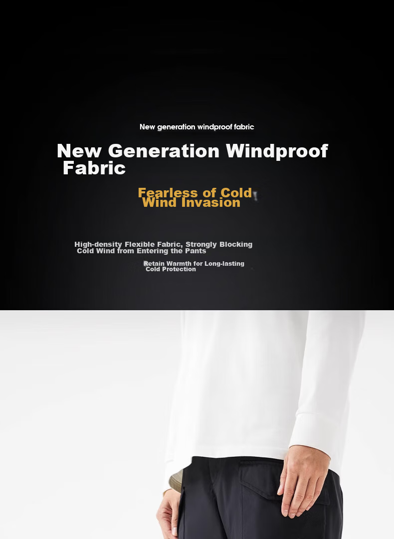 CAMEL [Wang Junkai Style] Men's Wide Straight Leg Fleece-Lined Outdoor Functional Cargo Casual Pants 8803 10