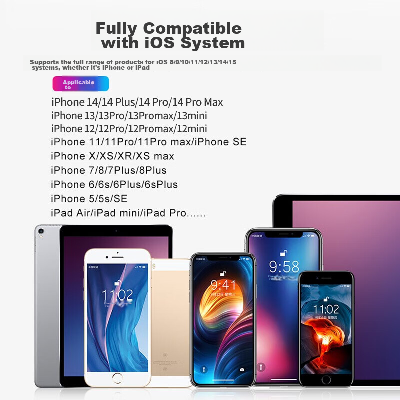 Зарядное устройство KOVOL для iPhone 14/13/12/11/XR/8 Plus, 5V/1A, белый
