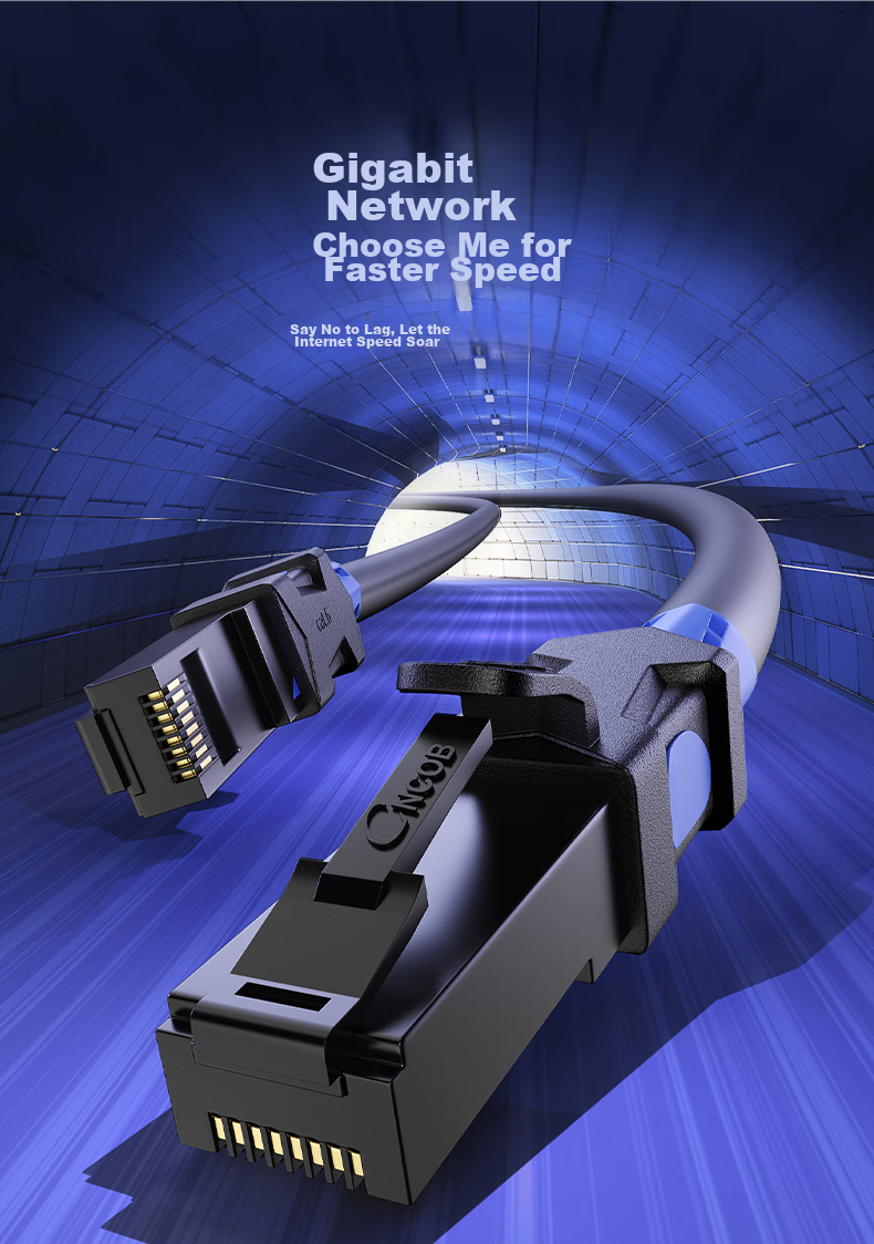 CNCOB Cat6 Ethernet Cable, Gigabit Unshielded 8-Core Twisted Pair Patch Cord for Home, Construction, Computer, Broadband, Surveillance Network Connection, 30 Meters 1