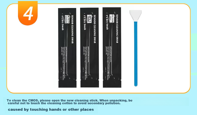 Shilifan CMOS Cleaning Swabs Camera Cleaning Kit Sensor Cleaning Swabs Lens Cleaning Full-Frame Sensor Cleaning Swabs DSLR CMOS Dry/wet Combination Cleaning Swabs, 12-Pack 8