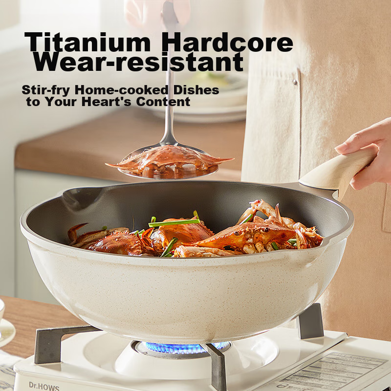 Сковорода COOKER KING Titanium Shield, антипригарная, многофункциональная, с низким дымообразованием, плоское дно, 28 см