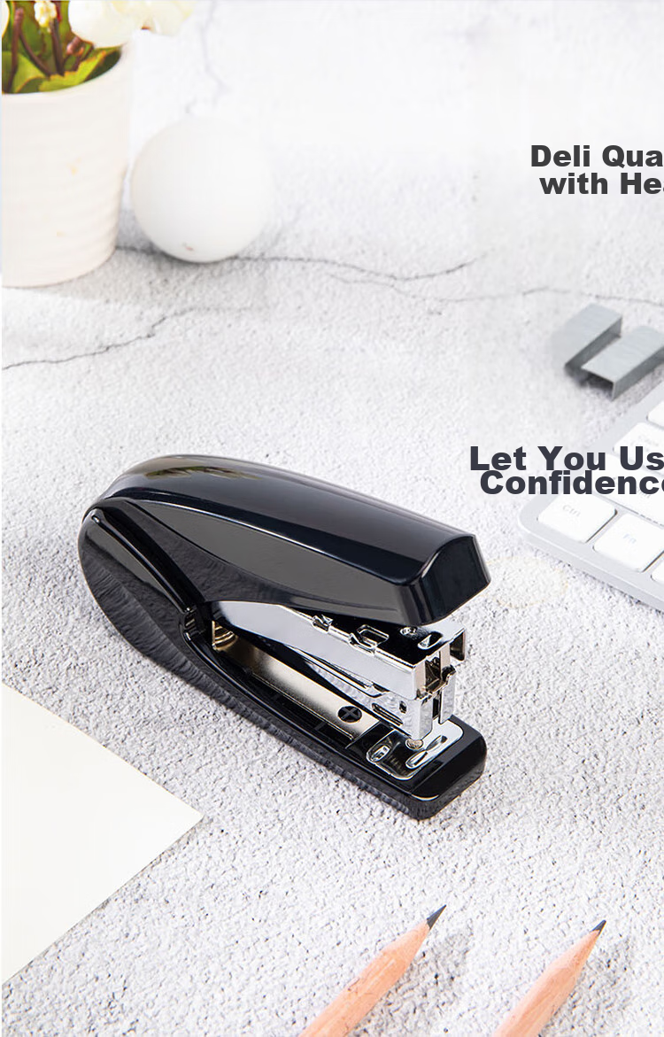 Deli (Deli) 20-Page Small Effortless Stapler, Compatible with #12 Staples, Office Supplies, Black 0421 (Staples Not Included) 4