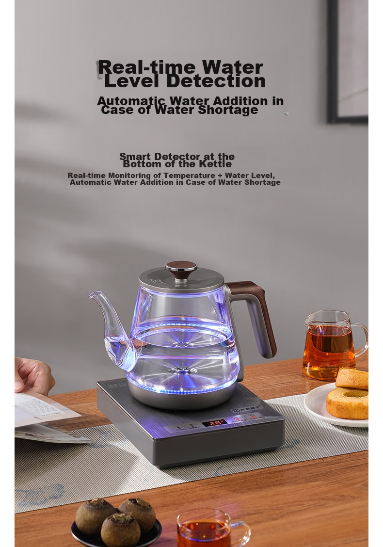 FUNORK Fully Automatic Electric Kettle with Water Pump, Glass Water Boiler for Tea Table, Integrated Tea Table And Coffee Table, Heat Preservation, Tea Brewing Utensils, Electric Tea Stove RY-D3 9