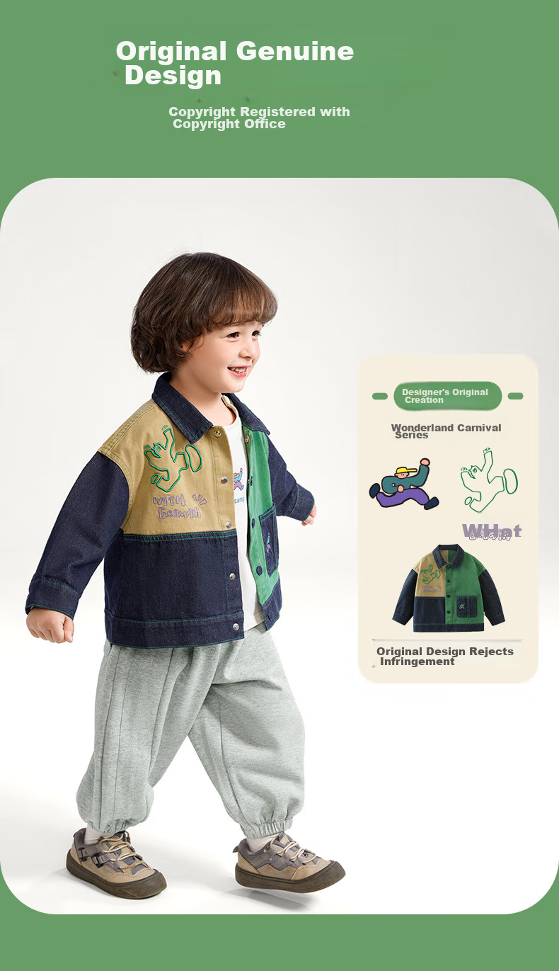 Ciciibear [Color-Fast] Ciciibear Children's Denim Jacket for Boys, Spring And Autumn Style 2024 New Collection, Baby Autumn Outfit, Toddler Clothing 7