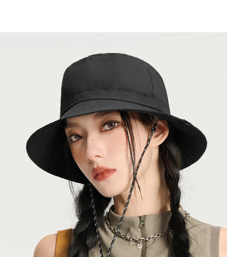 CACUSS Women's Summer Sun Protection Bucket Hat Outdoor Sun Hat Colorblock Slim Face Purple Yellow Plaid 13