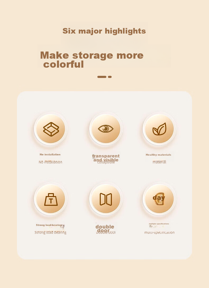Jiekou, No-Installation Children's Wardrobe, Clothes Storage Cabinet, Foldable Simple Cabinet for Babies And Infants, Storage Cabinet 2