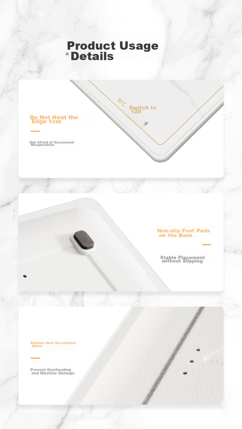 SUPOR Folding Food Warming Plate, Heating Table Mat, Baking And Fermentation Temperature Control Timer Warming Board BF6040P822D (Square) 13