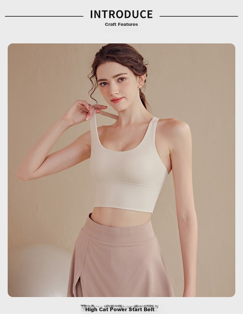 XUEXIMAN Sports Bra for Women, Beautiful Back Design, High-Impact Crossback, Anti-Shock, Push-Up, Anti-Sagging, Fitness Vest, Yoga Bra 4