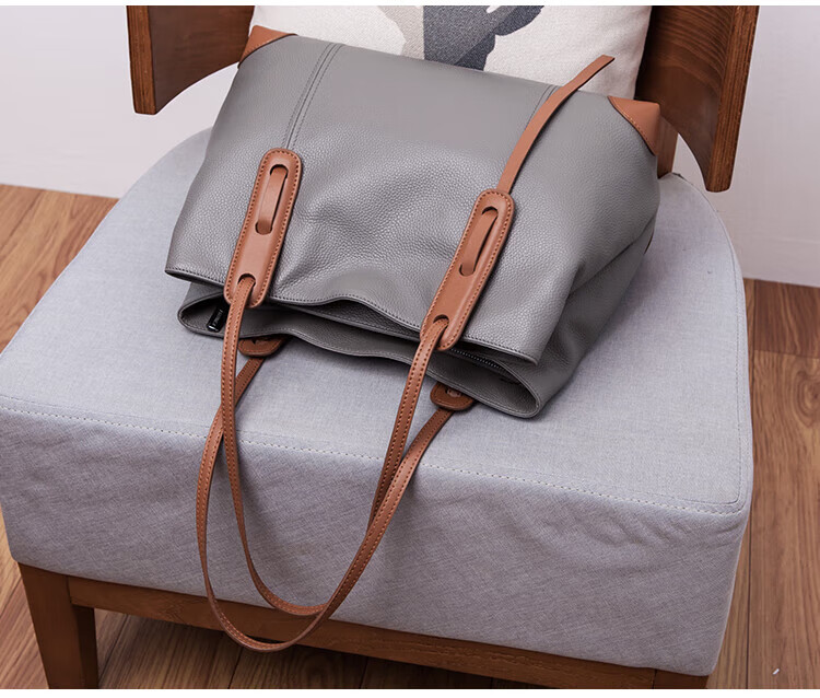 Viney Leather Handbag, Women's Large Capacity Tote Bag, Light Luxury Shoulder Bag, Birthday And Mother's Day Gift, Practical Present for Mom 14