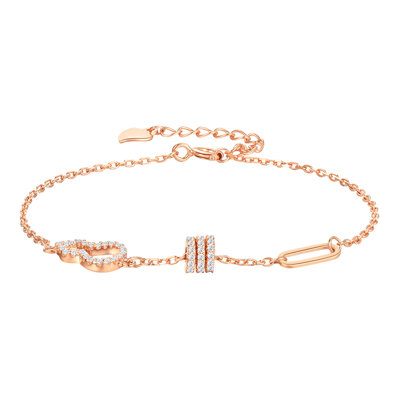 CHOW TAI SENG Starlight Gourd S925 Silver Bracelet Women's High-End Design Birthday Gift for Girlfriend Premium