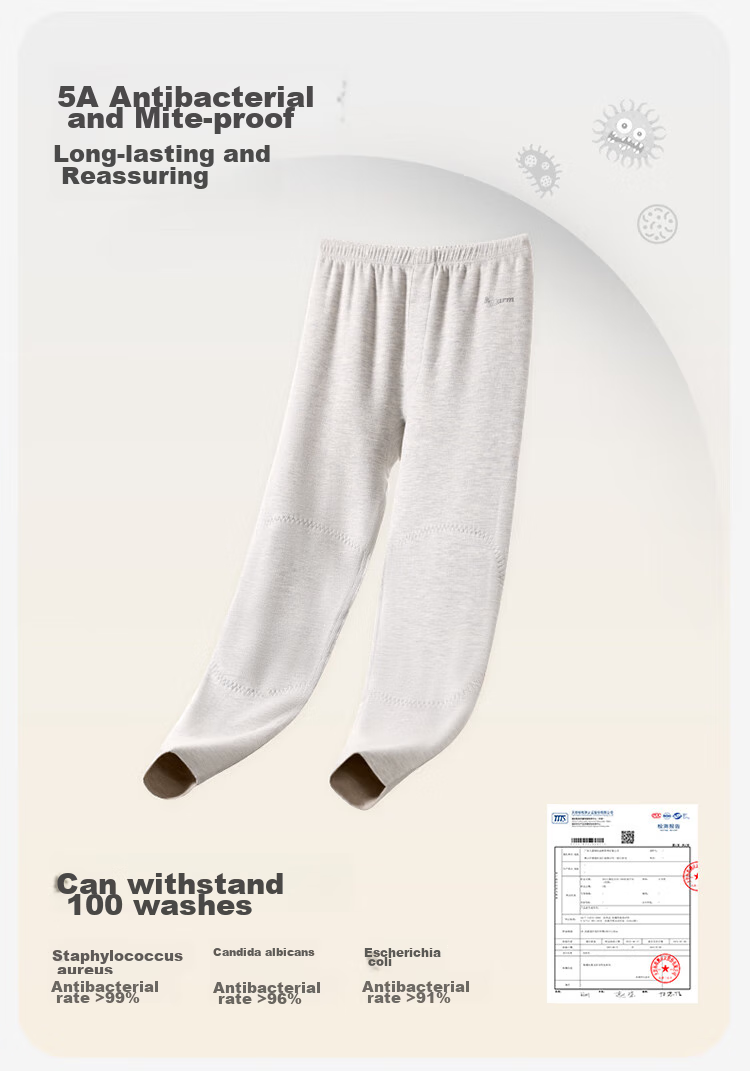 Jiusuiban [Xiaonuan Yang] Light Warmth No. 9 Pants, Children's Thermal Underwear, Boys' Autumn And Winter Mid-Thick, Containing Cashmere And Silk Cotton, Long Johns 7