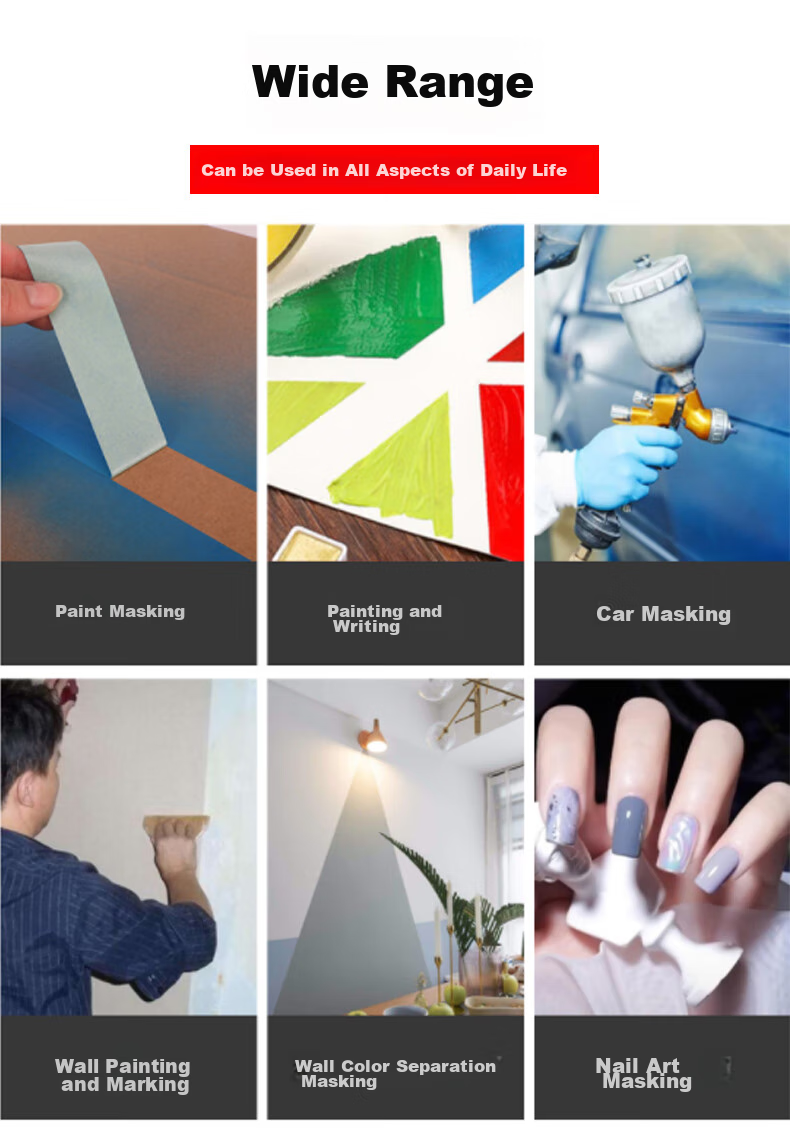 Sitoo Masking Tape And Paper Tape, Dot Painting Tool for Art And Craft Color Separation, Renovation Masking Tape, Paint Protection Sticker, Seamless Adhesive Film, 20mm*20y4 Rolls 7