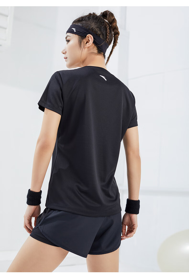 Anta Quick-Dry Sports Set | Women's Summer New Breathable Short Sleeve and Shorts Badminton Two-Piece Set with Anti-Exposure Design 34