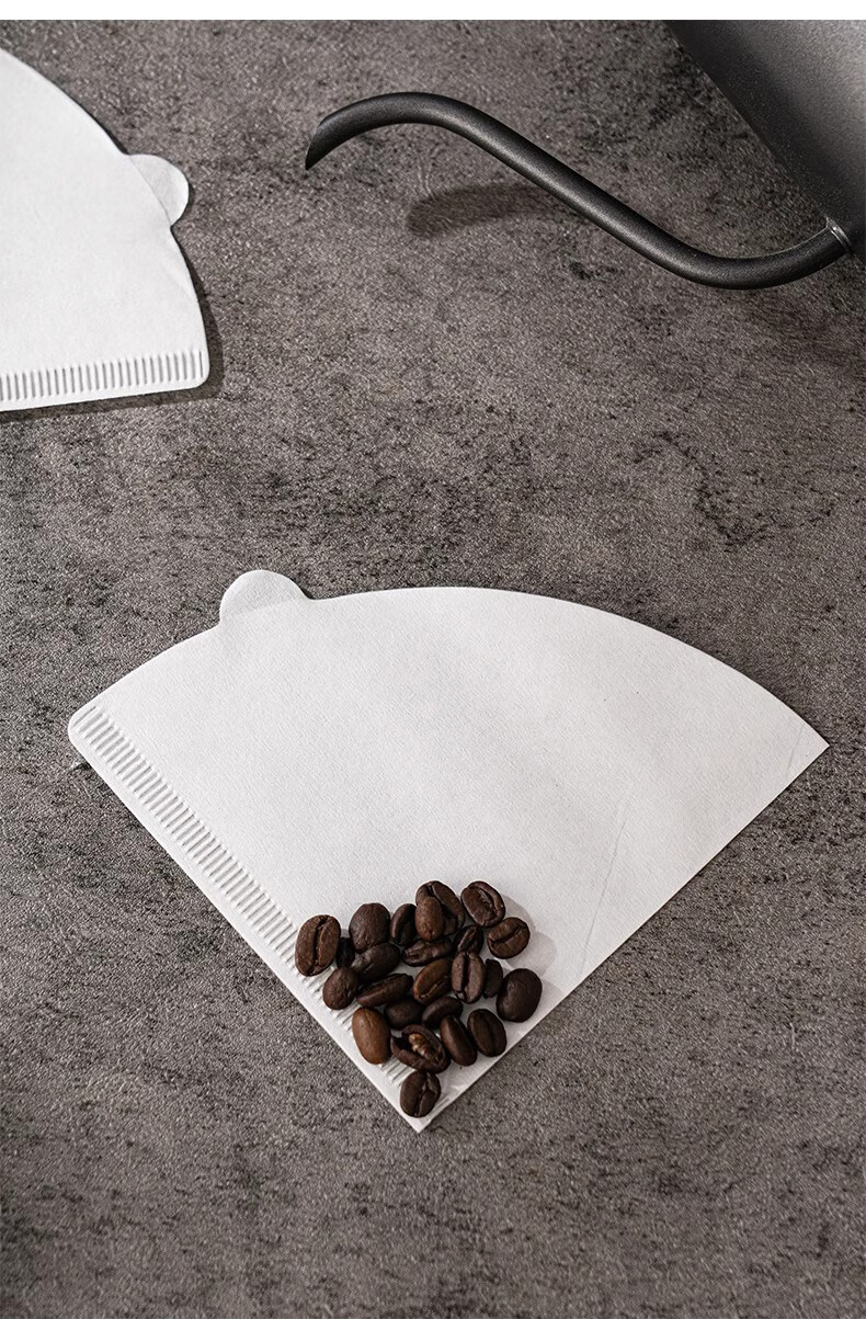 YIJUKE [50 Sheets] V01 Coffee Filter Paper V60 Pour-Over Coffee Drip Paper, V-Shaped Funnel Filter Cup Dedicated Filter Paper, Conical Shape 14
