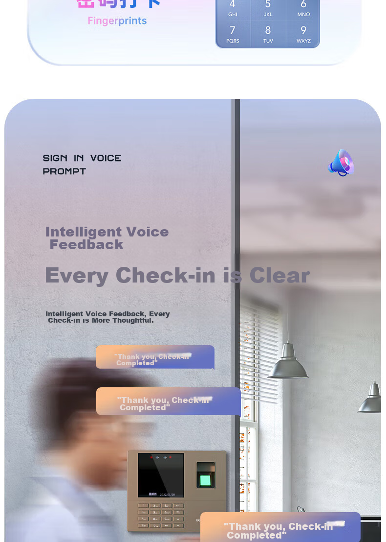 Deli Attendance Machine with Facial Recognition, Fingerprint, And Palm Vein Scanner - Face Detection, Hand-Lifting Recognition for Attendance. No Network Required, Three-Step Setup Automatically Generates Reports. Deep Space Gray AH12 18