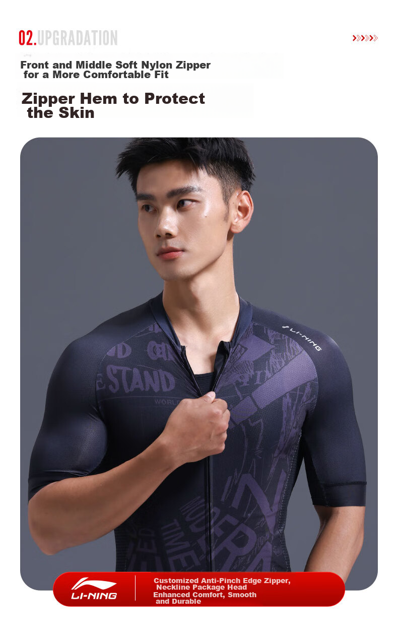 Li-Ning Cycling Jersey for Men And Women, Summer Short-Sleeve Mountain And Road Bike, Sweat-Wicking, Breathable, Quick-Drying Cycling Top Equipment 7