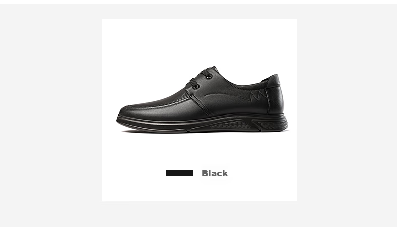 LAORENTOU Men's Leather Shoes, Spring And Autumn Business Casual Shoes, Top-Layer Cowhide Lace-Up Wear-Resistant Non-Slip Men's Shoes LA12049 Black 42 8