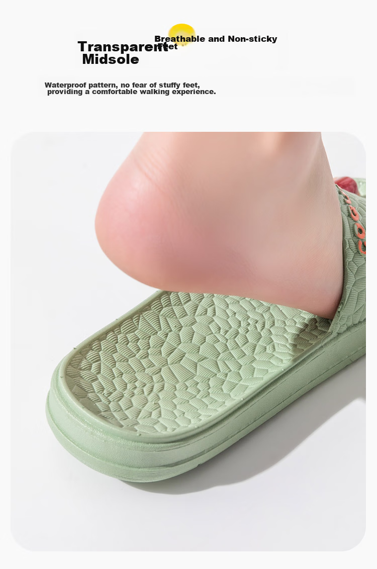 Coqui & Frog Collaboration High Elasticity Slippers Unisex Indoor Shower Sandals Malt Color Size 37-38 CQ2001 4