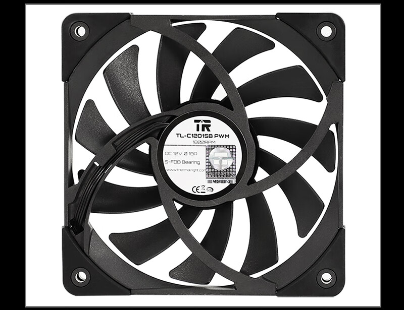 Thermalright TL-C12015, 12cm Slim Case Cooling Fan, 15mm Fan, 4PIN PWM, 1500 RPM, S-FDB V2 Bearing 12