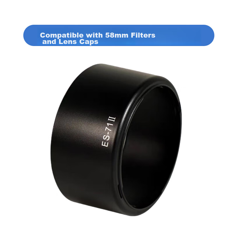 Shilifan Canon Lens Hood for EF 50 f/1.4 USM Lens, 58mm Prime Lens, Compatible with EOS 5D3/4, 6D2, 7D, 80D, 90D DSLR Cameras 2