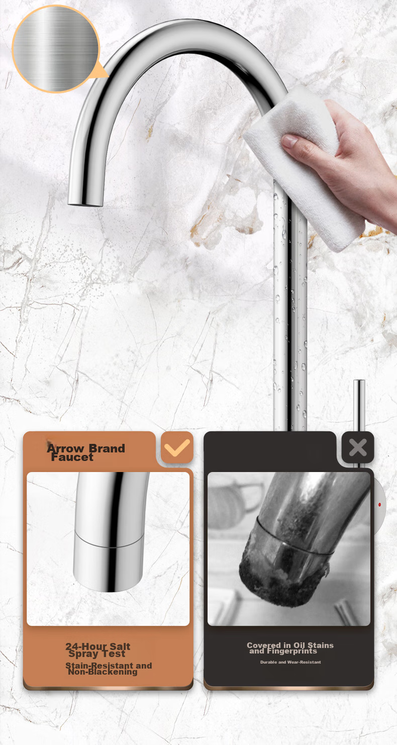 ARROW Kitchen Hot And Cold Faucet, Sink Tap, Healthy Tap, 360° Rotating Hot And Cold Dual Control AE45305CP 9