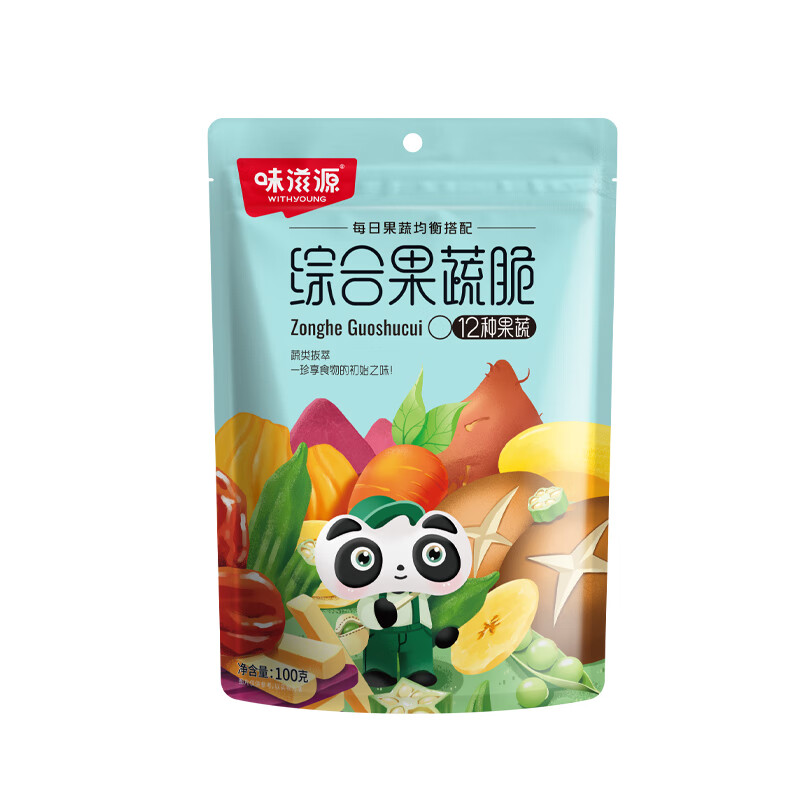 味滋源 蔬菜干果蔬脆100g水果干混合装果蔬脆片秋葵香菇脆零食