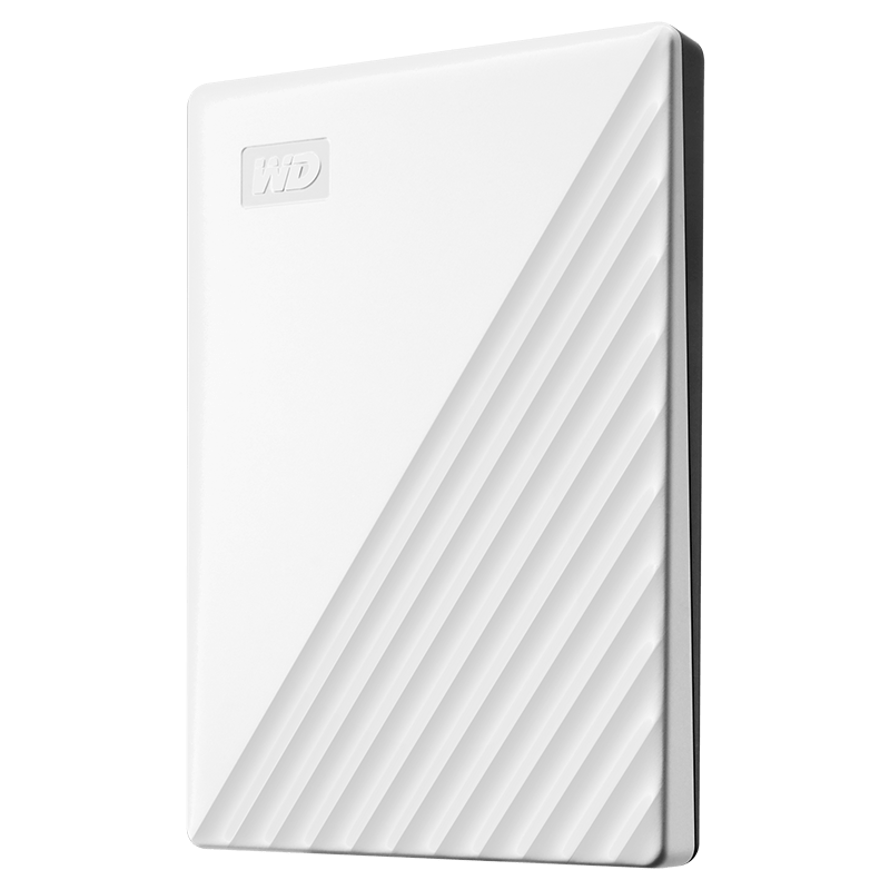 Western Digital (WD) Portable Hard Drive, 2TB, USB3.0, My Passport Edition, 2.5-Inch, White, Mechanical Hard Drive, External for Laptops, Large Capacity Encrypted, Family Storage