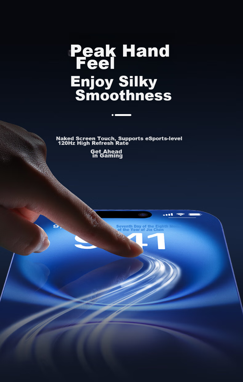 ESR Tempered Glass Screen Protector for IPhone 16 Plus, Apple 16 Plus Phone Film, Dust-Free Installation, Quick Application, HD Clear, Anti-Blue Light, Anti-Fingerprint, No Case Interference, Front Film for Mobile Phones 11