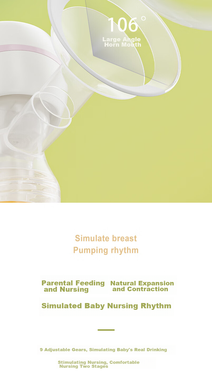 Missbaby Electric Breast Pump, Portable All-In Breast Pump, Milk Collector, High Suction Power, Fully Automatic Milk Extraction Machine 6