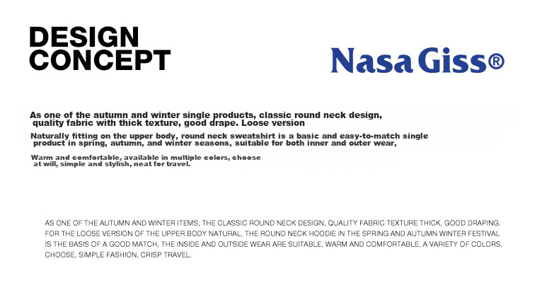 NASA GISS Sweatshirt, Men's Spring And Autumn Casual Long-Sleeve T-Shirt, Youth Base Layer Top, Black, XL 8